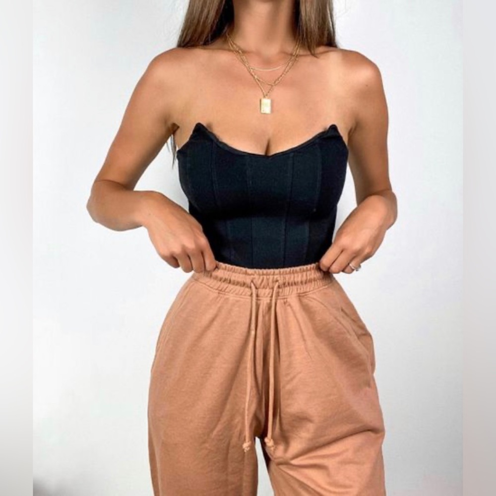 Misguided Sleeveless Corset Style Bodysuit